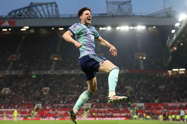 Declan Rice aduce egalul pentru Arsenal la Manchester United