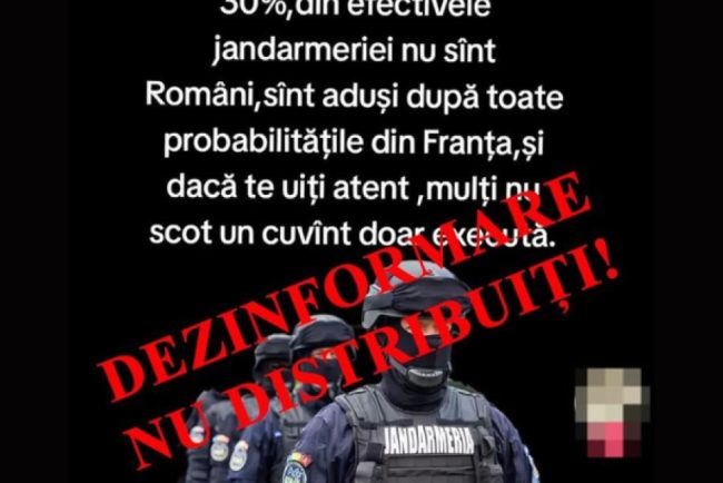 Jandarmeria Romana avertizeaza Nu avem efective din Franta