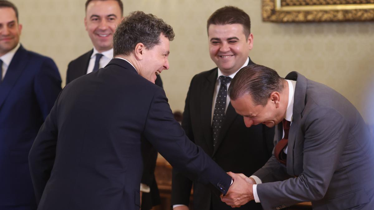 Imaginile zilei de la Cotroceni Nicusor Dan si Daniel Baluta
