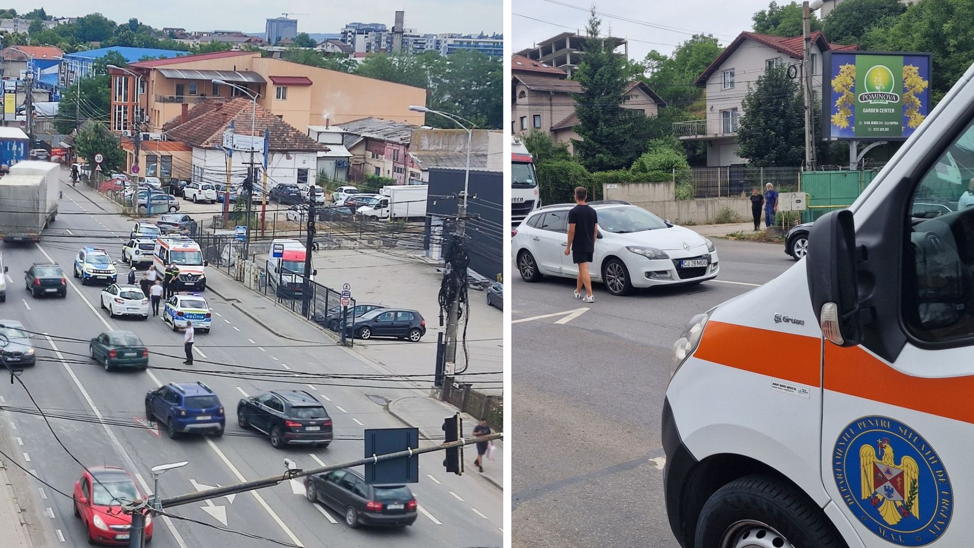 Accident pe Calea Baciului Tanara ranita sofer 27 ani