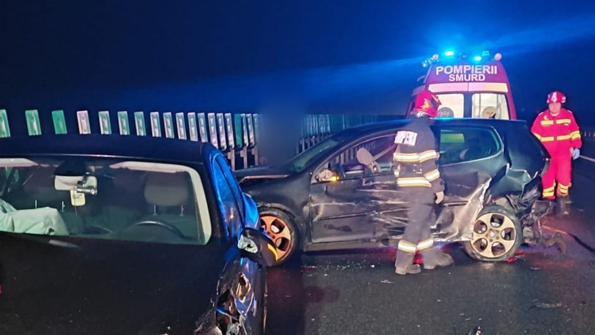 Accident in Cluj Doua masini colizate pe autostrada