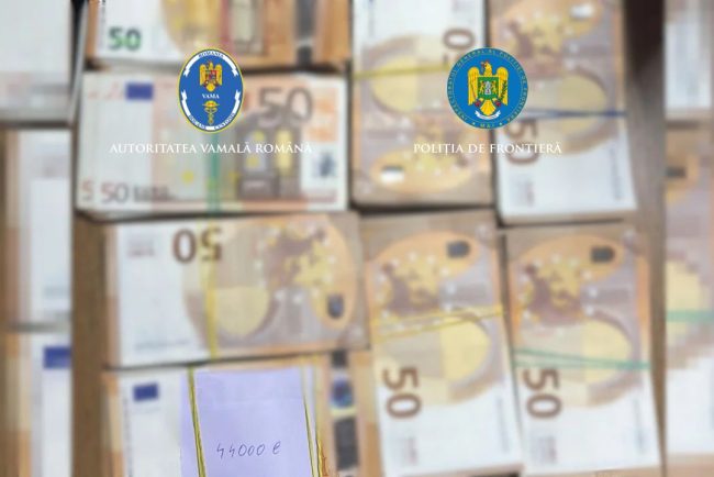 44.000 de euro gasiti in captusala unei genti descoperiti noaptea la granita cu Ucraina