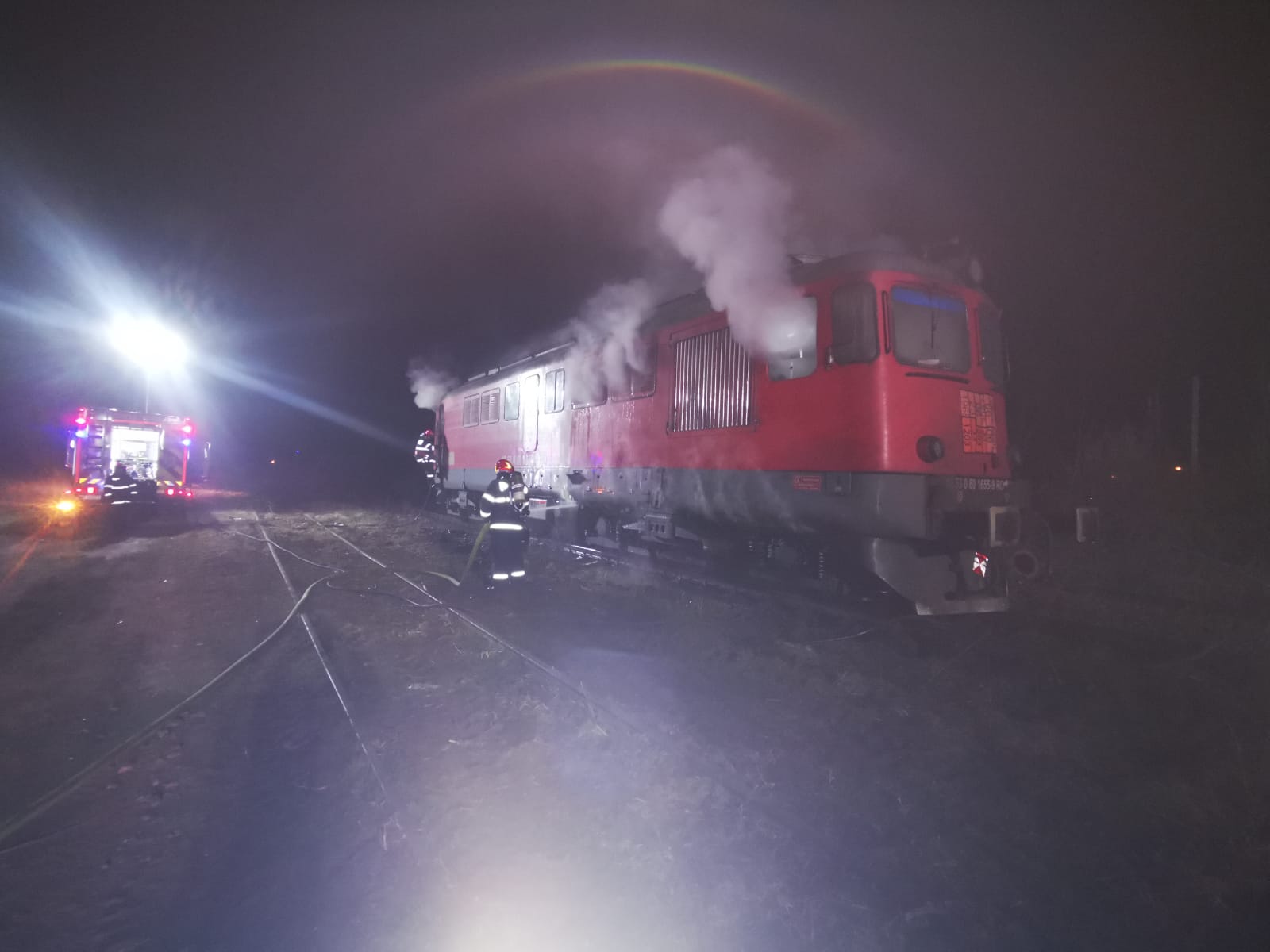 Incendiu la o locomotiva in Oradea Pompierii au intervenit rapid la Gara Episcopia