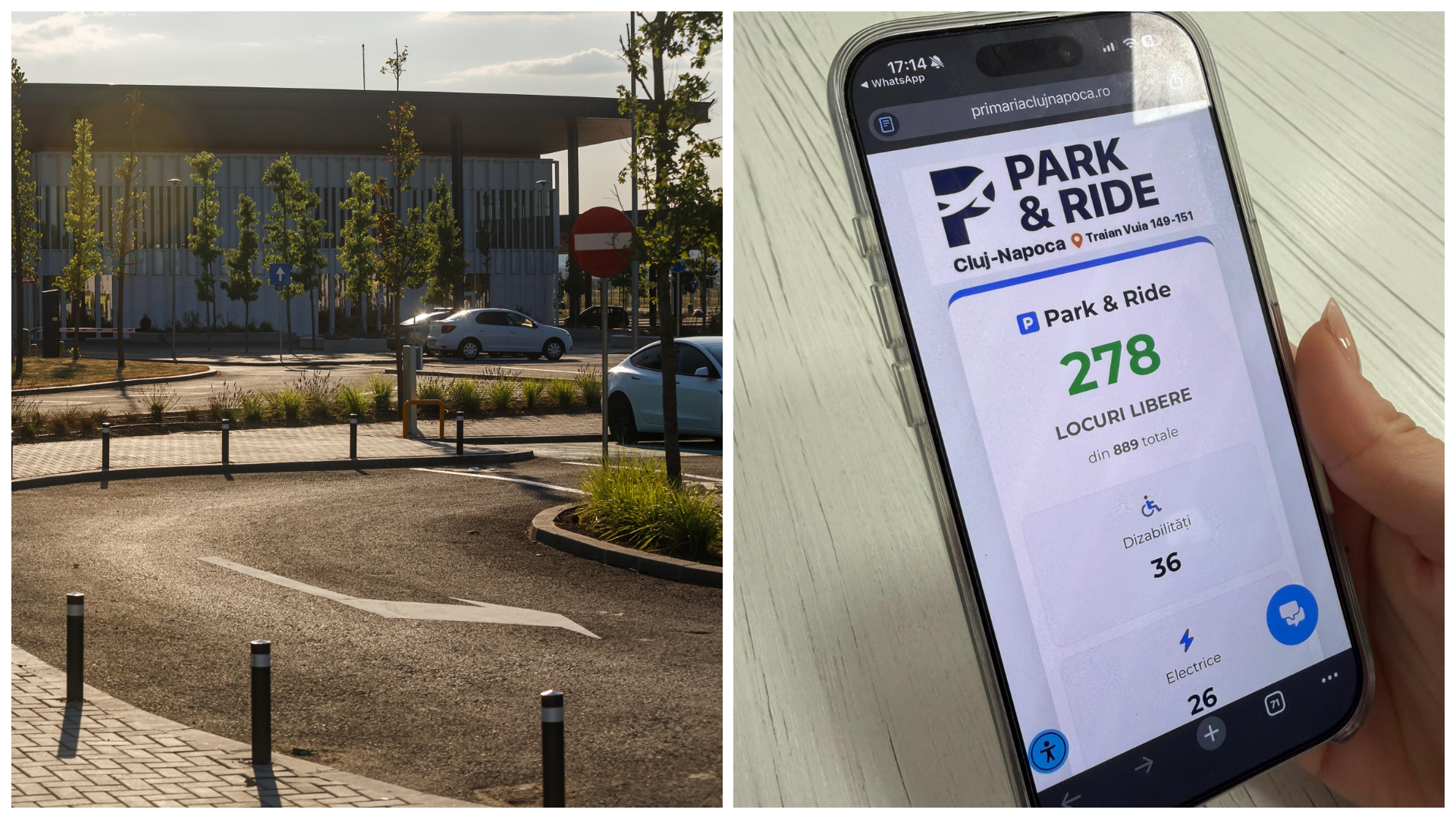 Park Ride ul de la Aeroport devine mai accesibil Clujenii pot verifica online locurile de parcare disponibile si au parte de transport gratuit cu CTP