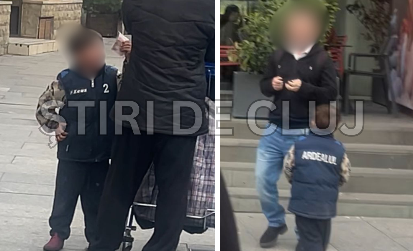 video imagini socante in centrul clujului un copil obligat sa cersesca asteptat de un adult care ii cere banii no cati ai strans