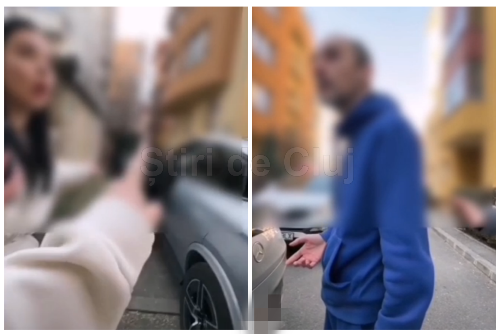 video s scandal uriash in cluj din cauza unei parcari doua tinere au lasat un mercedes langa bloc dar ceea ce a urmat este incredibil plecati in p mea de aici