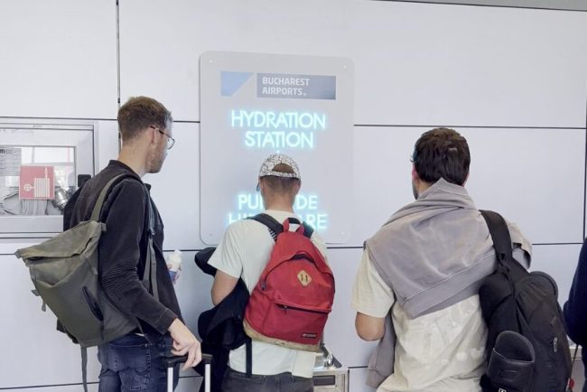 Apa gratuita pentru pasageri Primele 10 statii de hidratare instalate in aeroporturile din Bucuresti