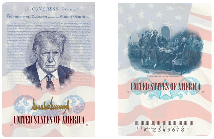 Statele Unite vor emite pasapoarte cu fotografia lui Trump pentru a sarbatori cea de a 250 a aniversare