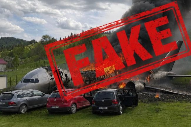 Imagini false pe retelele sociale referitoare la prabusirea unui avion in Neamt Autoritatile le contesta