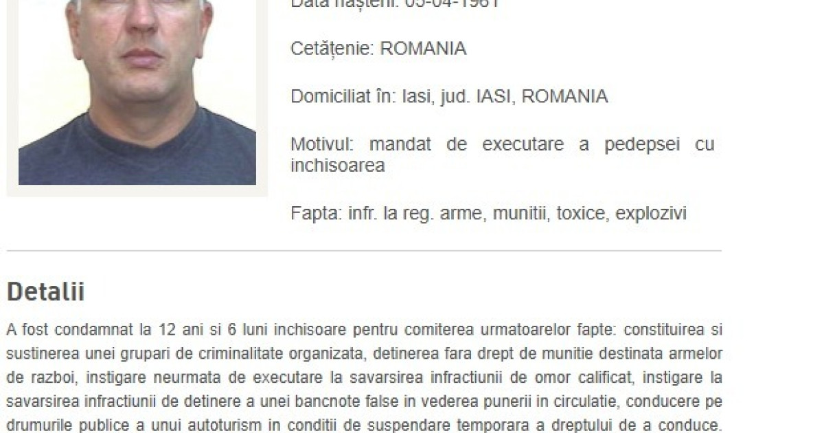 Rusia a predat Romaniei pe Vasile Rodideal unul dintre cei mai cautati infractori aflat pe lista Most