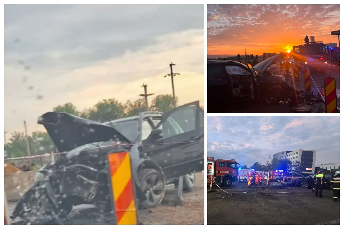 Soferul BMW ului implicat in accidentul de la ViVO Cluj de astazi dimineata era alcoolizat In masina se aflau 6 persoane nu 5 conform legii Cinci persoane au fost ranite