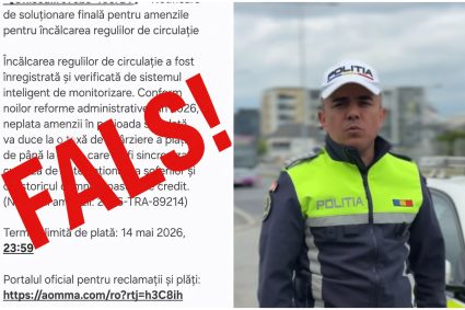 VIDEO. Atenție la mesajele FALSE! Poliția nu trimite niciodată SMS-uri pentru plata amenzilor: „Este o nouă metodă de înșelăciune. Nu accesați linkul!”