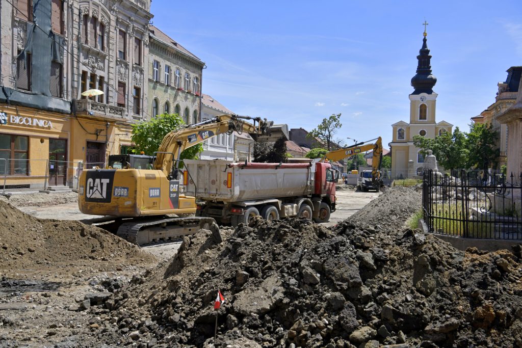 Zona istorica a Timisioarei sufer transformri lucrri la proiectul Regenerare Urbana Piata Traian