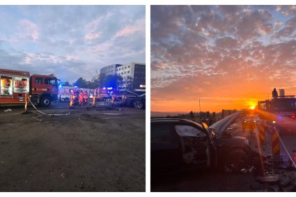 Cum a avut loc accidentul de dimineață de pe Calea Florești: Un șofer beat a lovit parapetul cu mașina. Cinci persoane au fost duse la spital.