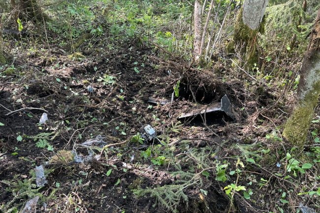 primele imagini ale dronei doborate in estonia de avionul de vanatoare f 16 pilotat de piloti ronani