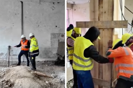 VIDEO. Supraetajare impunătoare la o școală din Cluj: fundații forate la 9 metri, structură metalică montată în etape și 1.400 de metri pătrați.