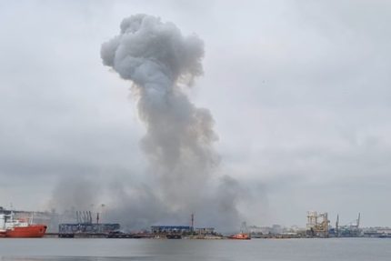 Alerta in Portul Constanta dupa o explozie Primele date sugereaza ca o drona marina ar putea fi implicata