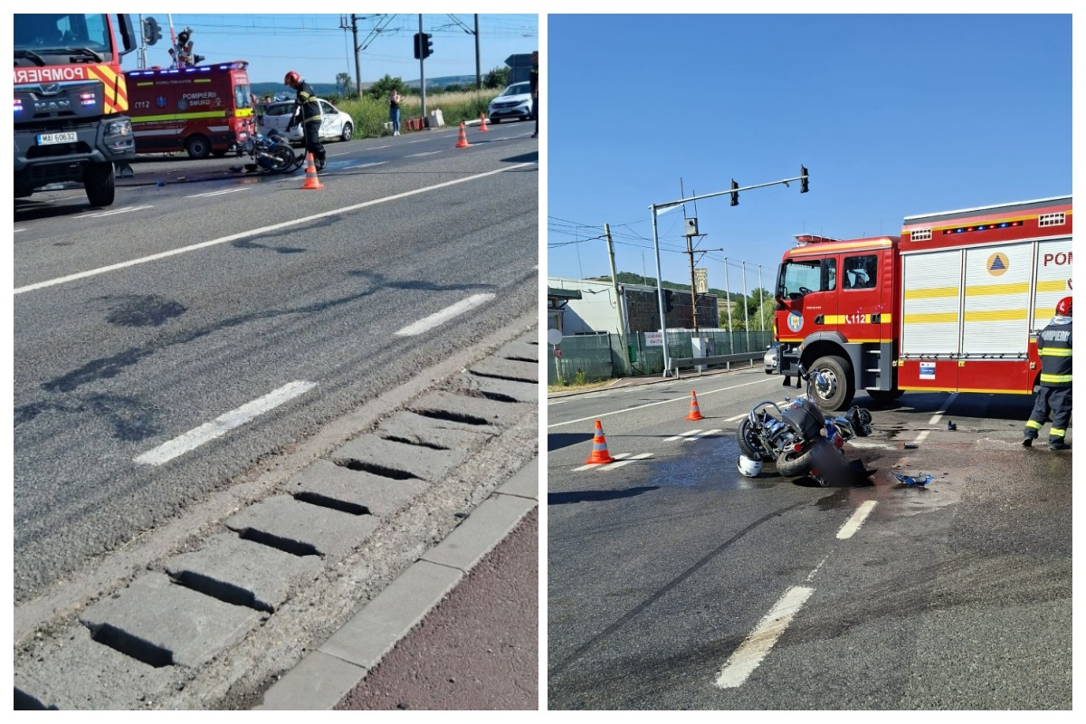 Cum s a produs accidentul din Jucu Cluj implicand un motociclist si un barbat de 85 de ani Motociclistul nu a putut fi supus testului cu etilotestul