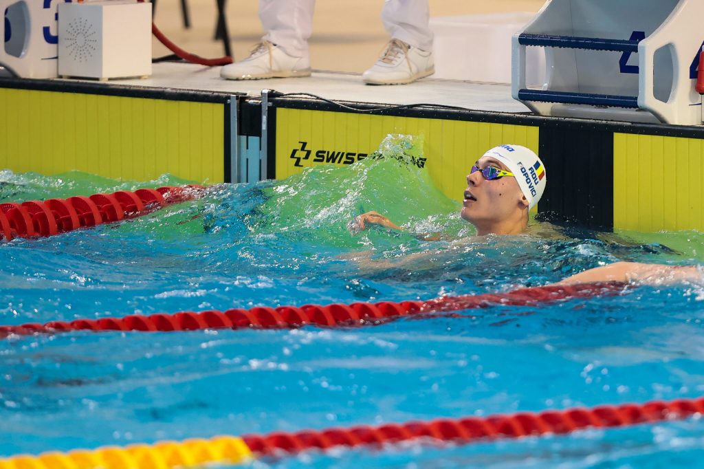 David Popovici castiga medalie de argint la proba de 50 m la Trofeul Settecolli si stabileste un nou record national