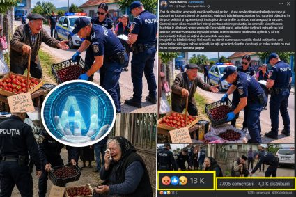Imagini create de AI cu bătrâni plângând și polițiști confiscându-le fructele, răspândite pe Facebook. Mulți utilizatori le-au considerat fotografii reale.