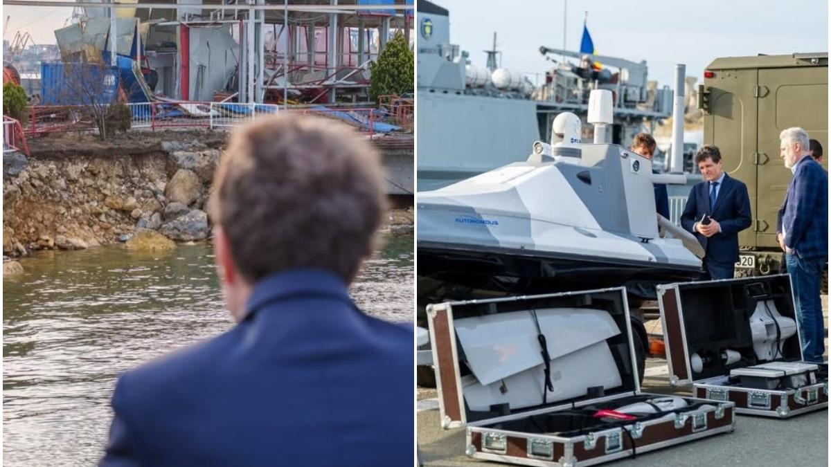 Nicusar Dan a vizitat dana 78 din Portul Constanta unde a explodat drona Am primit o prezentare
