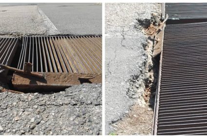 „Reparație” de mântuială în Cluj-Napoca! Un grilaj de pe o stradă a stârnit nemulțumirea locuitorilor.