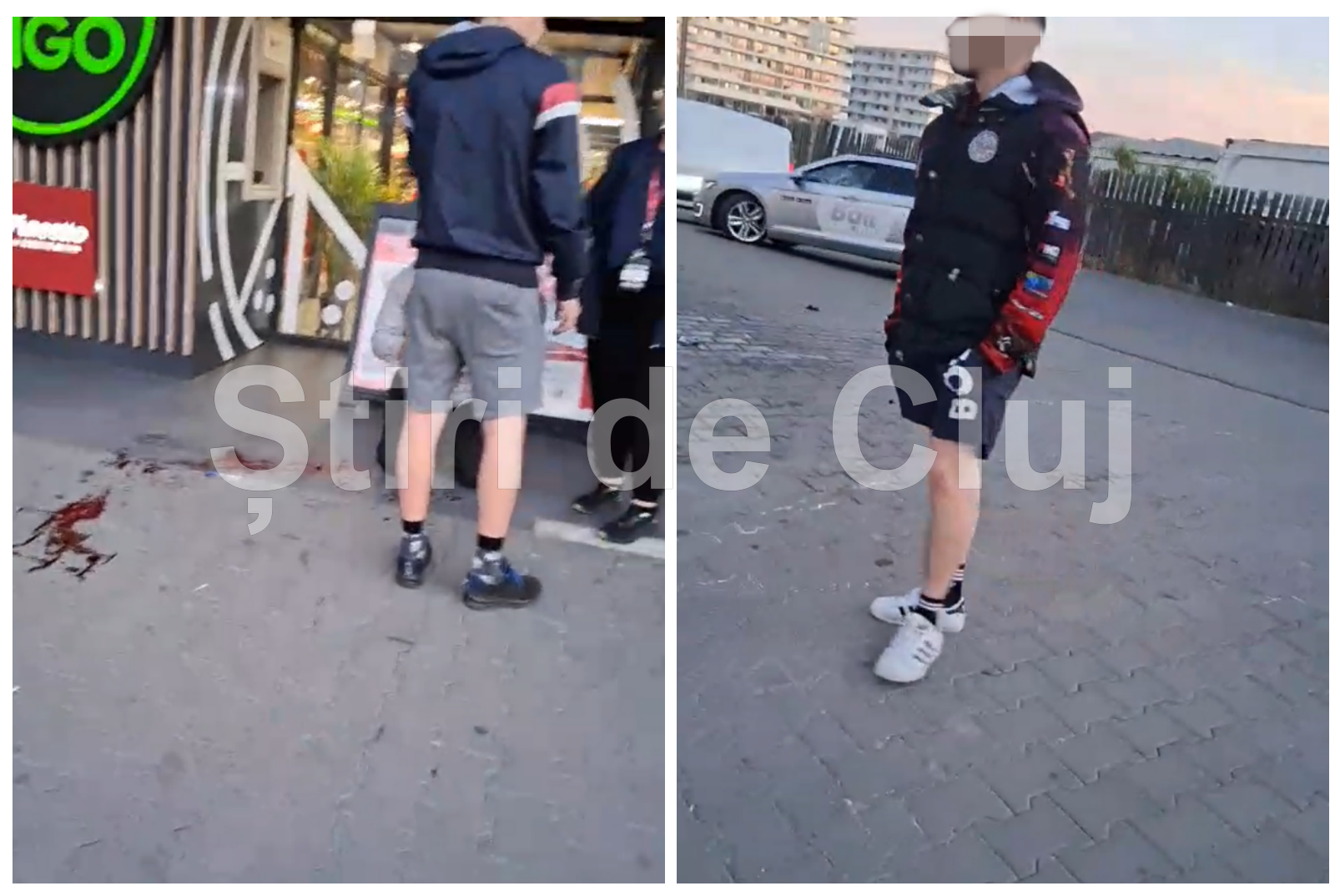 exclusiv video paznicul unui magazin din cluj agresat si lasat intr o balta de sange dupa ce a prevenit un furt angajatele curajoase au intervenit