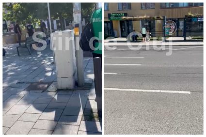 EXCLUSIV VIDEO. Scandal în Piața Gării Cluj! Un bărbat agresiv își făcea „dreptate”, în fața poliției locale: „Curăț eu gara de mizeriile astea!”