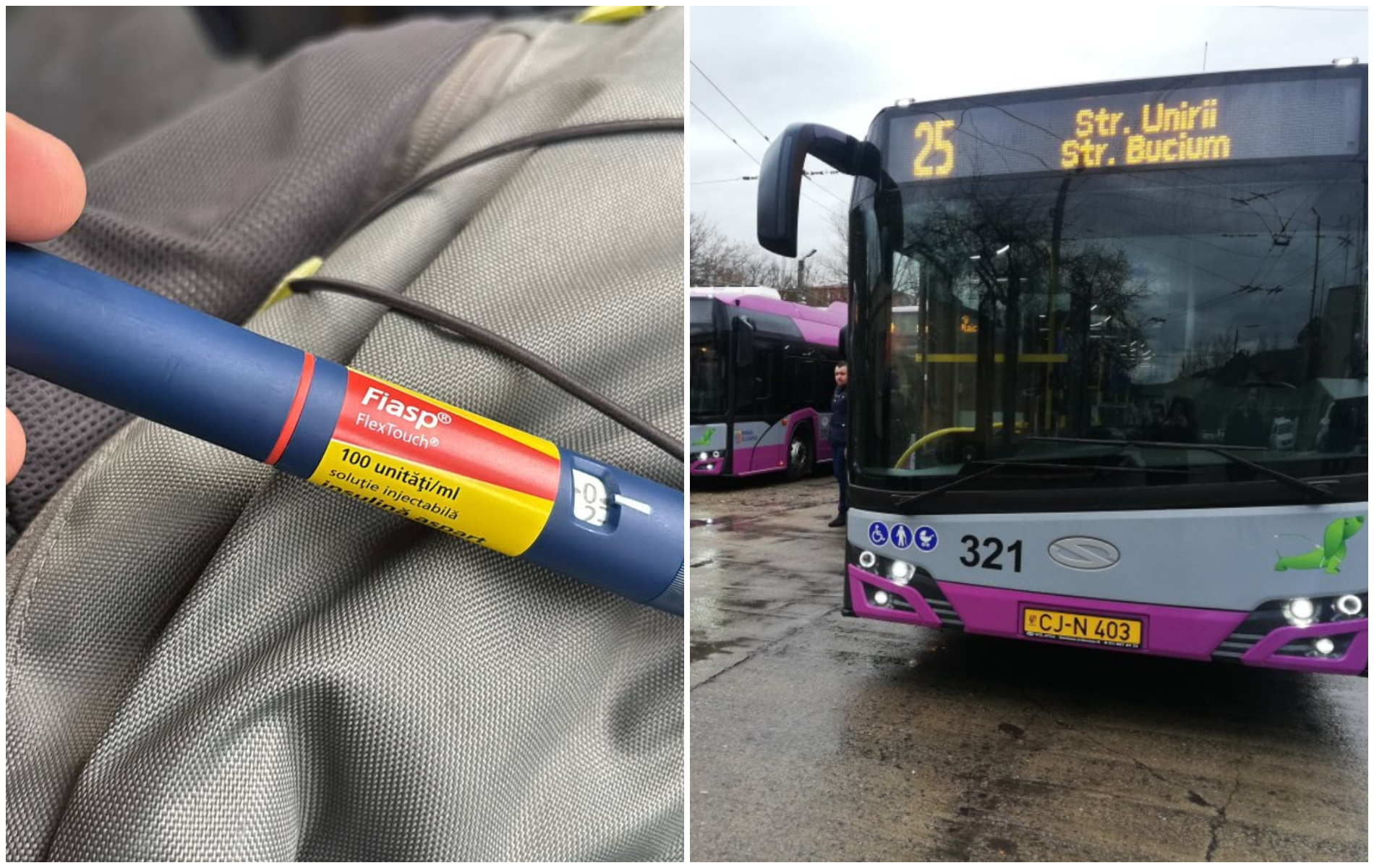 gest remarcabil intr un autobuz din cluj un calator a gasit o seringa cu insulina si a facut tot posibilul sa o restitue proprietarului am sunat la 112