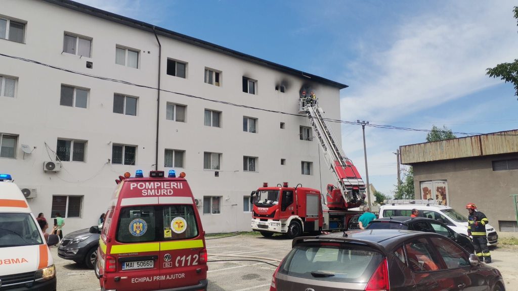 incendiu intr o garsoniera in orasul bals