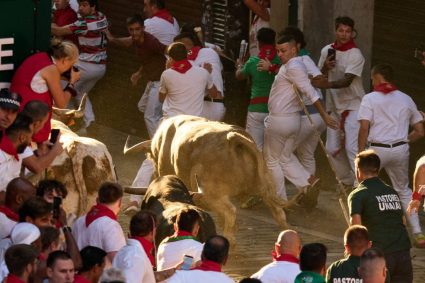 Doi spanioli au fost răniți de tauri la încheierea festivalului de la San Fermin.