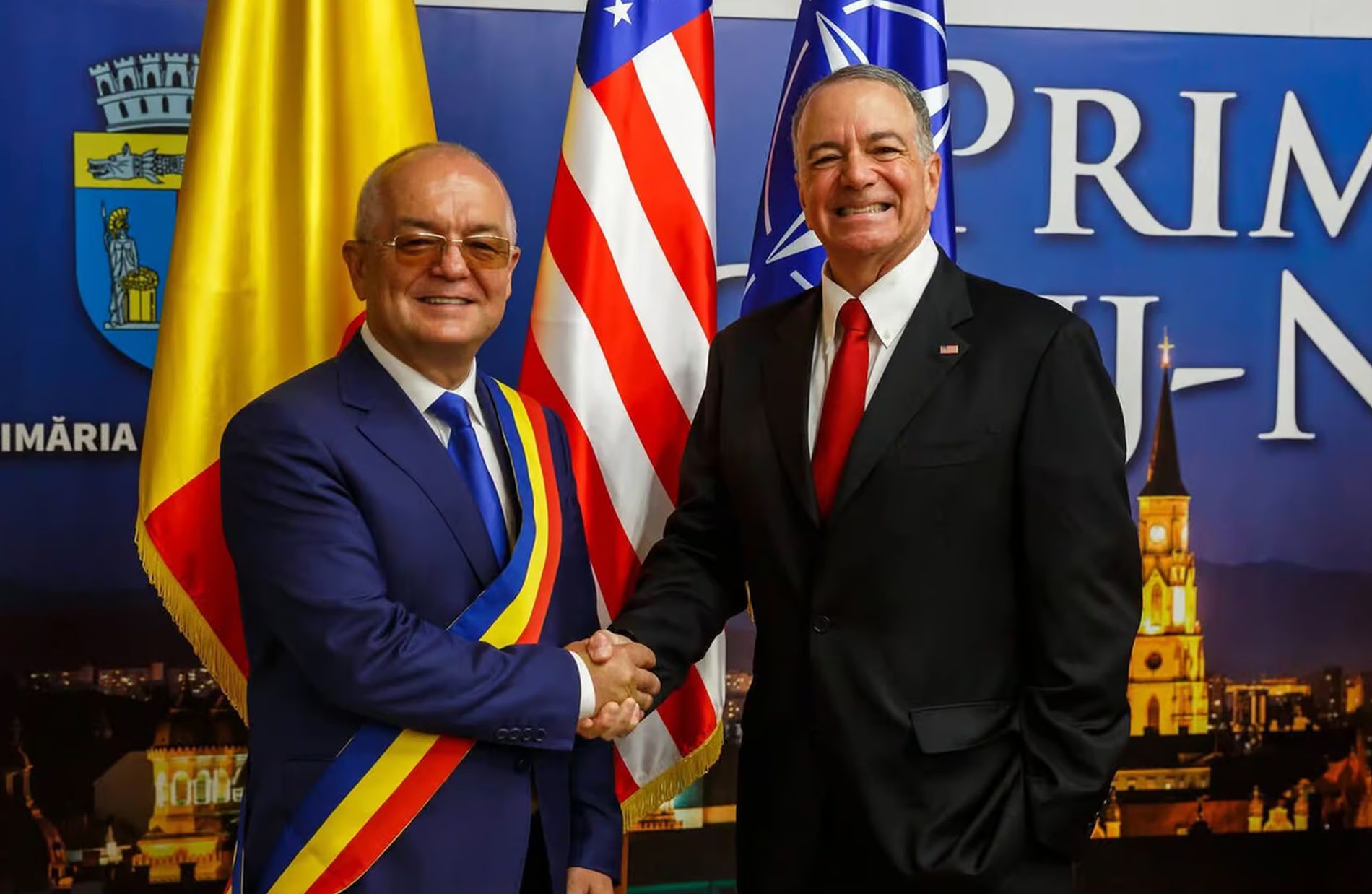 Reprezentantul lui Donald Trump ambasadorul Darryl Nirenberg in prima sa vizita oficiala la Cluj Emil Boc Am purtat discutii despre investitii