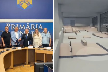 VIDEO. Contractul a fost semnat! Cluj-Napoca va avea un skatepark acoperit de 1.000 mp, cu zone pentru începători și avansați.