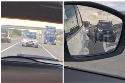 VIDEO. Doi şmecheri se comportă necorespunzător pe drumul Cluj-Gilău! Depășesc periculos coloana pe partea dreaptă: „Înjurături și conflicte când nu a fost lăsat să se bage”