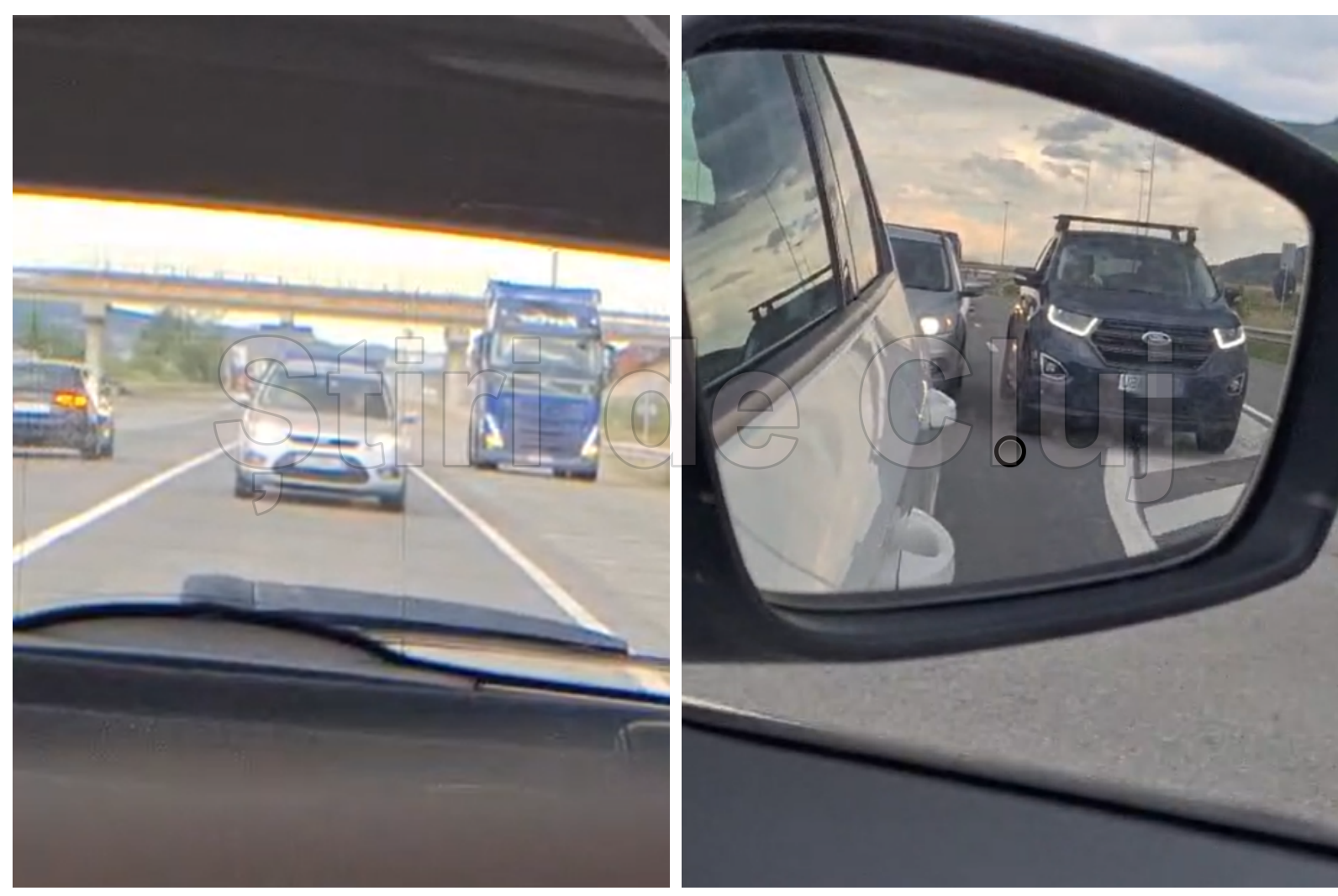 video doi smecheri se comporta necorespunzator pe drumul cluj gilau depasind periculos coloana pe partea dreapta injuraturi si conflicte cand nu a fost lasat sa se bage