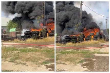 video incendiu de mari proportii in cluj o hala industriala din mihai viteazu a fost cuprinsa de flacari degajand cantitati mari de fum