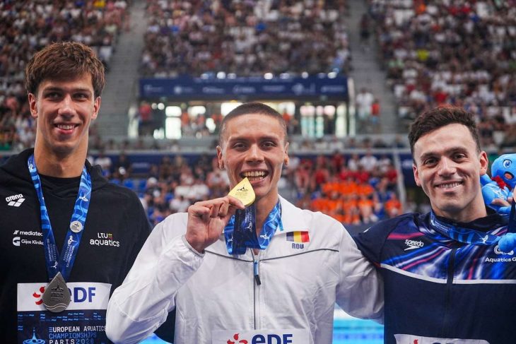 Aici este Romania Mesajul lui David Popovici dupa ce a castigat a treia medalie de aur consecutiva la 200 m liber la Campionatul European