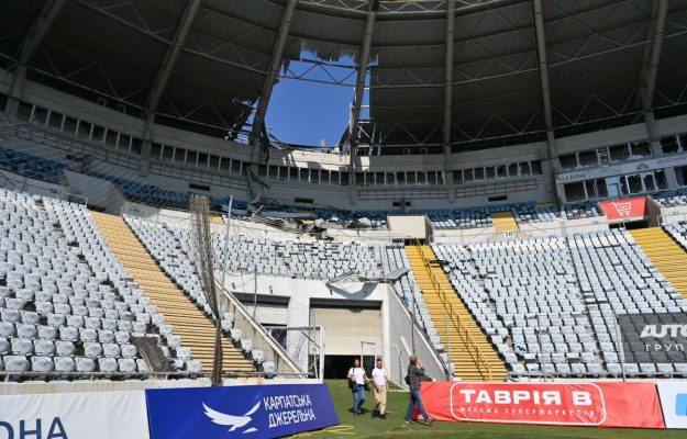 Atac rusesc asupra Odesei stadionul Chornomorets grav avariat Doi oameni au fost raniti