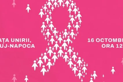 Panglică umană împotriva cancerului de sân la Cluj-Napoca: 300 de participanți așteptați